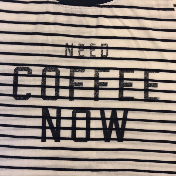 Navy & White Need‎ Coffee Now Tank - Picture 2 of 4